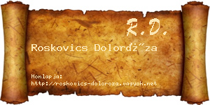 Roskovics Doloróza névjegykártya